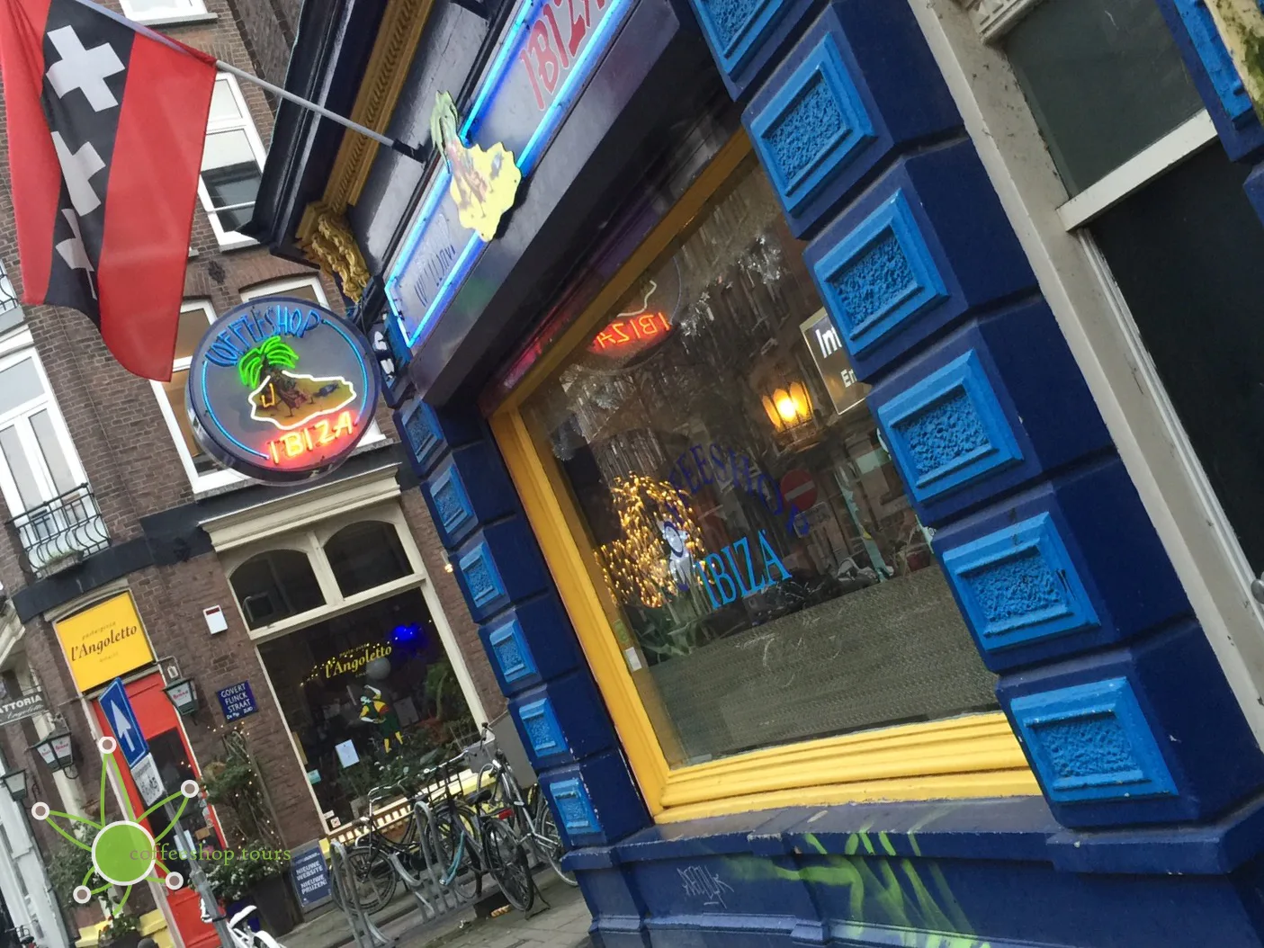 The outside of Coffeeshop Ibiza in 2016.