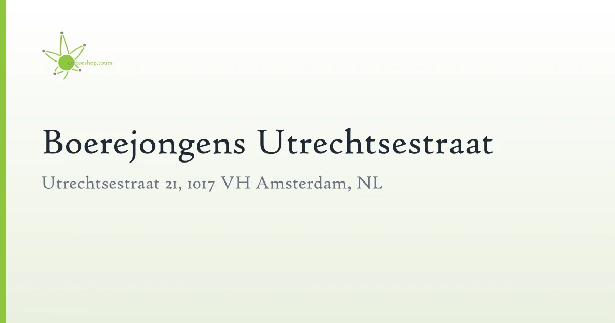 Boerejongens Utrechtsestraat
