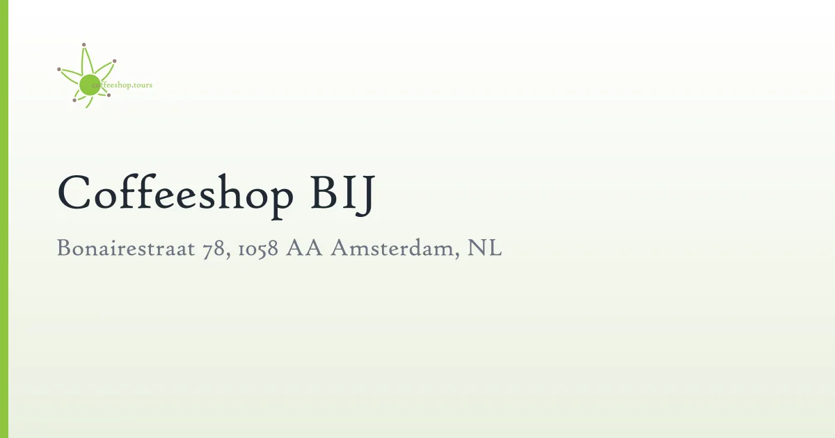 Coffeeshop BIJ