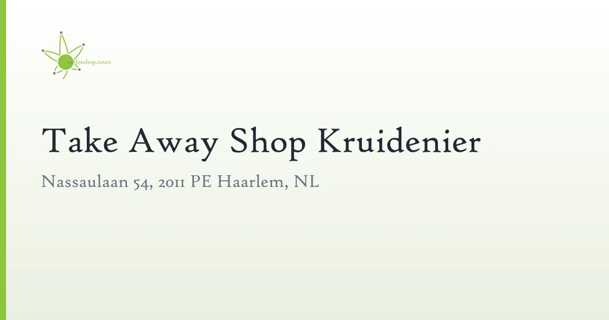 Take Away Shop Kruidenier