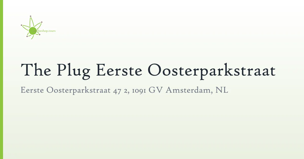 The Plug Eerste Oosterparkstraat